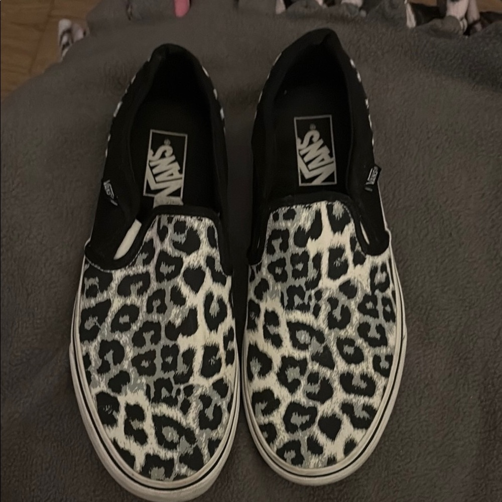 Vans Leopard Print Slip-On Shoes